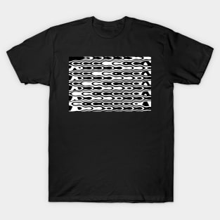 In and out, black and white waves T-Shirt